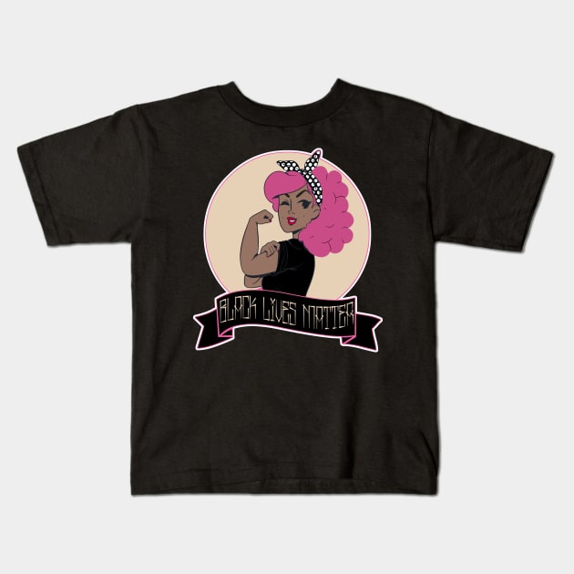BLM1 Kids T-Shirt by Rockadeadly
